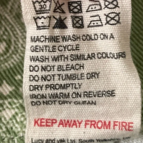 NWOT Lucy & Yak Green Paisley Trousers (W34/R) - Picture 8 of 9